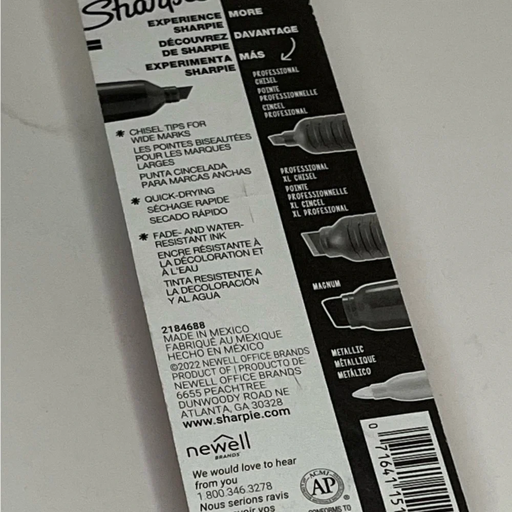 SHARPIE King Size Permanent Markers Large Chisel Tip, Great For Poster Boards